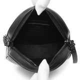 Saint Laurent Black Calfskin Matelasse Chevron Round Vinyle Camera Bag