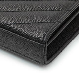-6 items Fri Aug 28 ⬆️- Saint Laurent Black Grain De Poudre Matelasse Chevron Monogram Monochrome Chain Wallet Handbags Saint Laurent