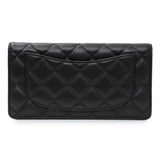 Chanel Lambskin Quilted Yen Wallet Black