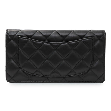 Chanel Lambskin Quilted Yen Wallet Black