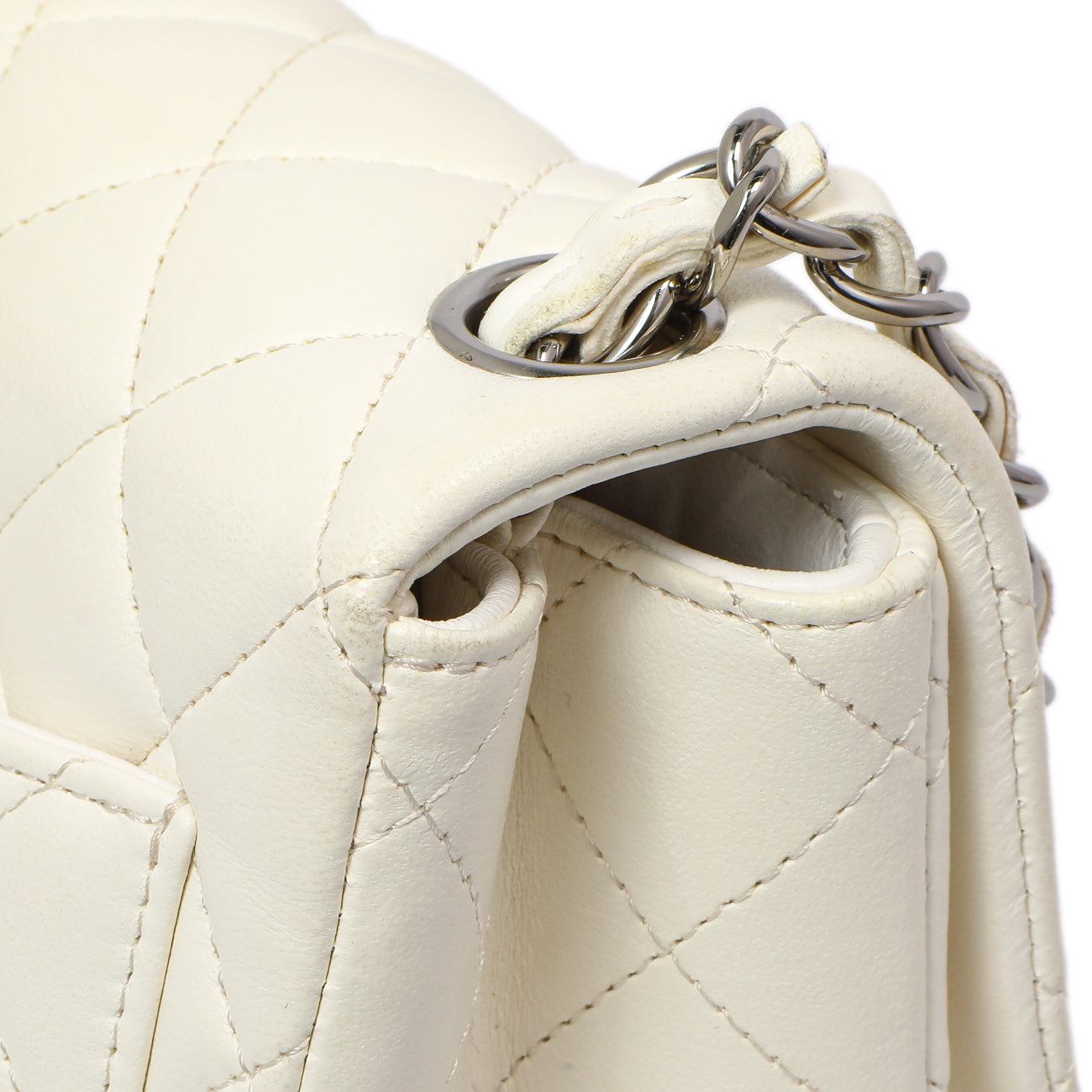 Chanel White Quilted Lambskin Mini Square Flap – Modaselle