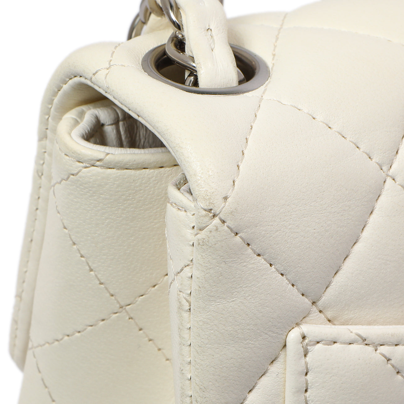 Chanel White Quilted Lambskin Mini Square Flap – Modaselle