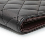 Chanel Lambskin Quilted Yen Wallet Black