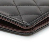 Chanel Lambskin Quilted Yen Wallet Black