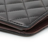 Chanel Lambskin Quilted Yen Wallet Black