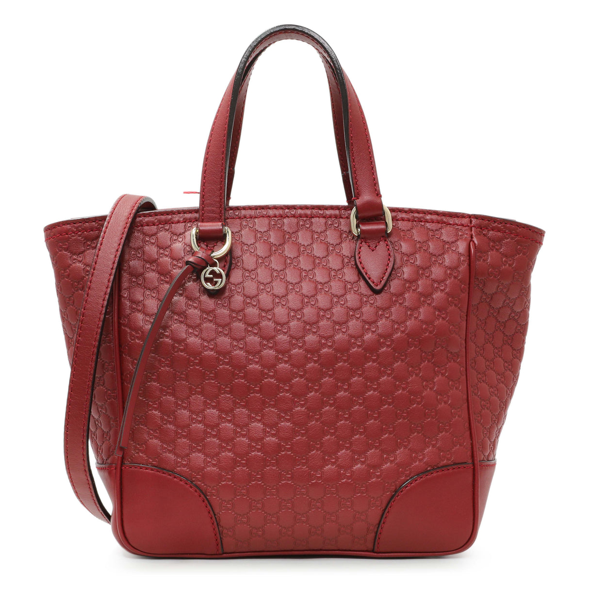 Gucci Red Micro Guccissima Bree Small Top Handle Tote Bag