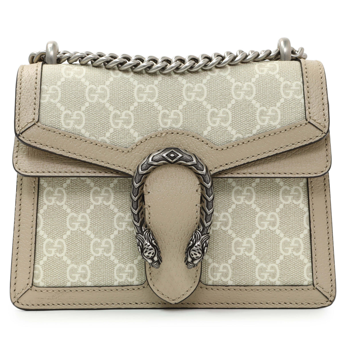 Gucci Oatmeal GG Supreme Monogram Mini Dionysus Shoulder Bag Handbags Gucci