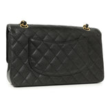 Chanel Black Quilted Caviar Medium Classic Double Flap