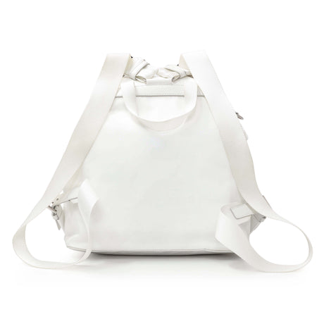 Prada White Re-Nylon Saffiano Medium Backpack with Pouch Handbags Prada
