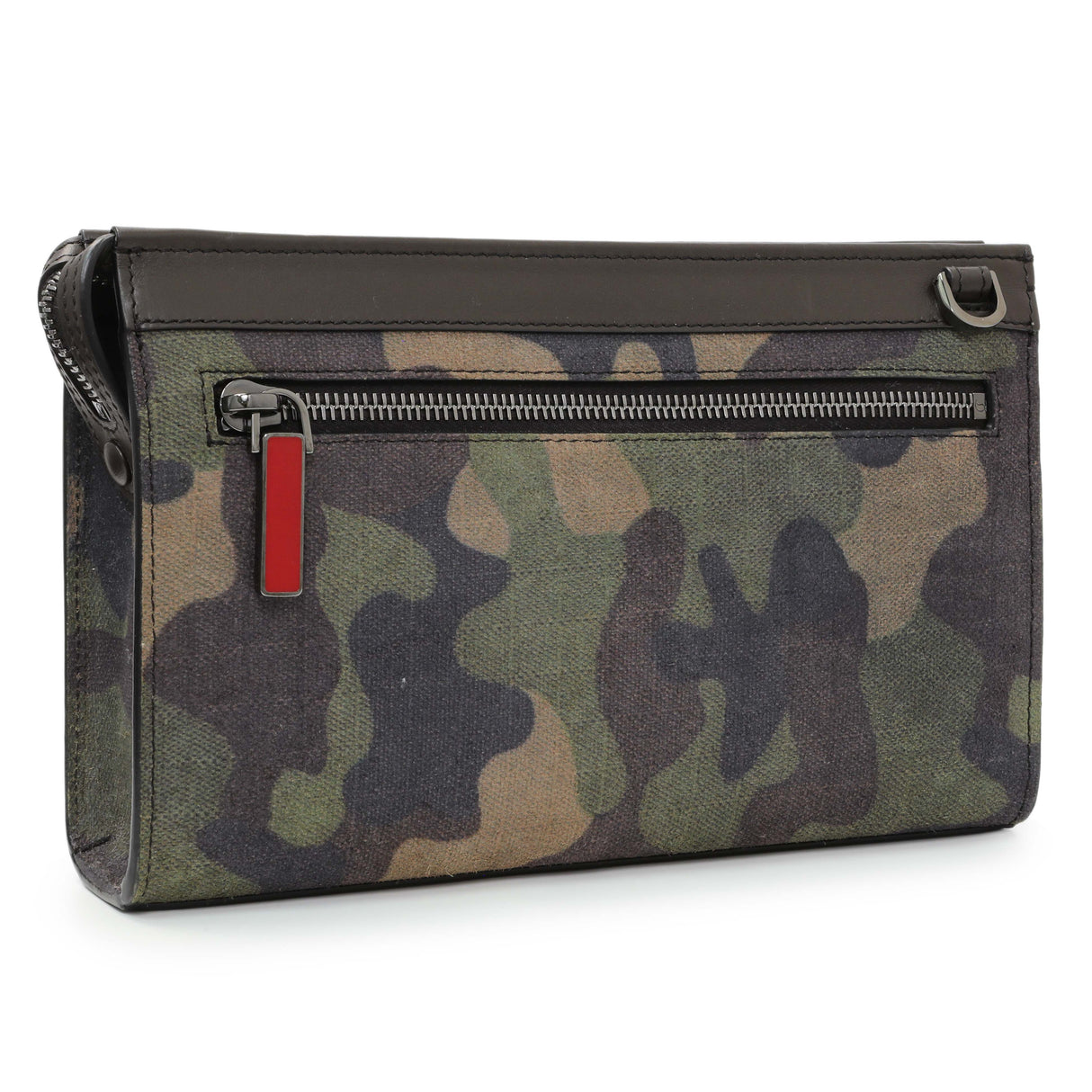 Christian Louboutin Cafe Green Camouflage-Print Funky Spikes Crossbody Bag Handbags Christian Louboutin