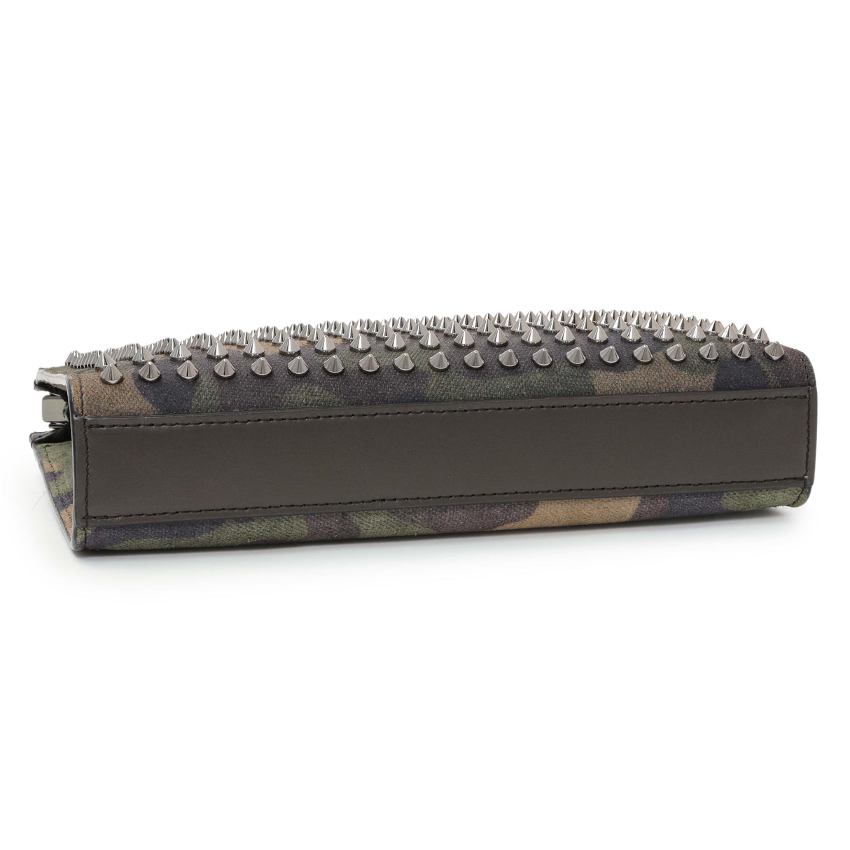Christian Louboutin Cafe Green Camouflage-Print Funky Spikes Crossbody Bag Handbags Christian Louboutin