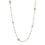 Chanel Pearl Crystal CC Long Necklace