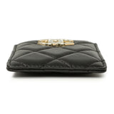 Chanel Black Quilted Lambskin Card Holder on Chain