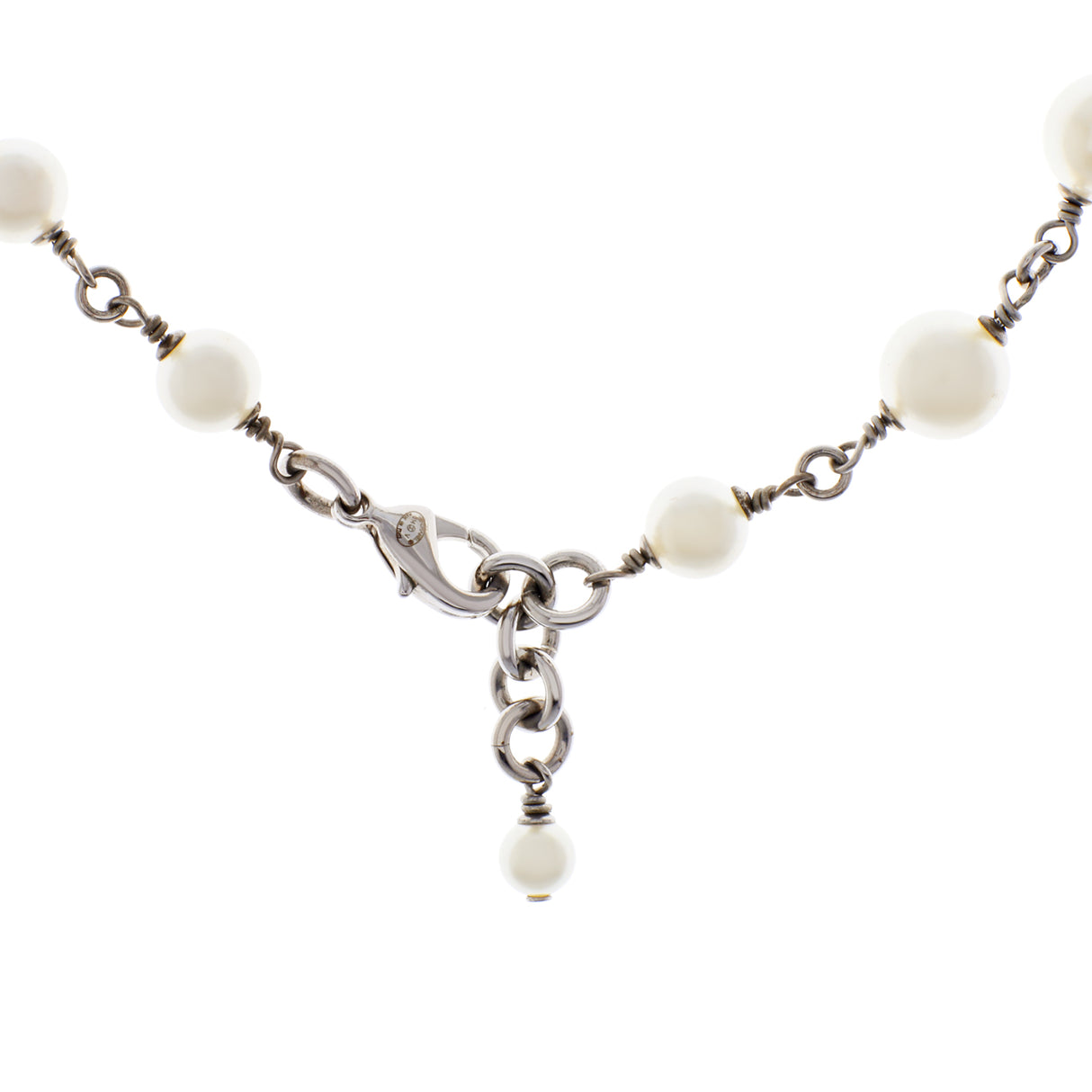 Chanel Pearl Crystal CC Long Necklace