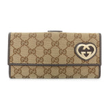 Gucci Monogram Lovely Heart Continental Wallet Accessories Gucci