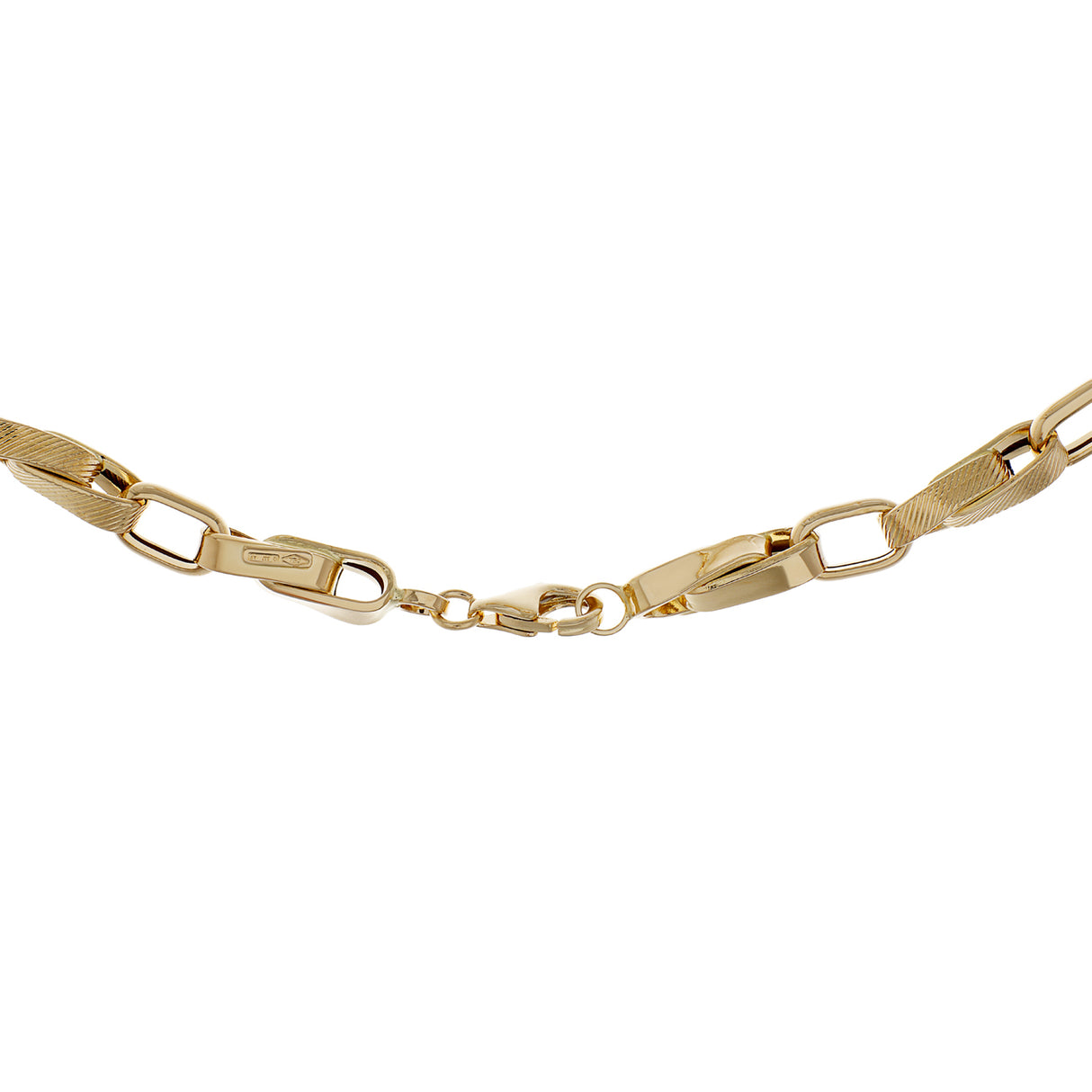 18K Yellow Gold Twist Link Chain Fine Jewellery Modaselle