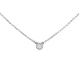 Tiffany & Co. Sterling Silver Diamonds by the Yard Single Diamond Pendant Designer Jewellery Tiffany and Co