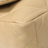 Chanel Beige Quilted Lambskin Medium 19 Flap