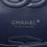 Chanel Blue Quilted Lambskin Medium Classic Double Flap Handbags Chanel