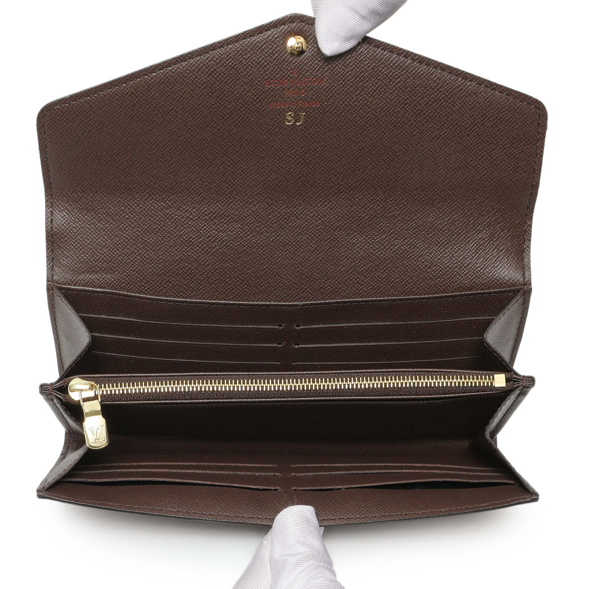 Louis Vuitton Damier Ebene Sarah Wallet Accessories Louis Vuitton