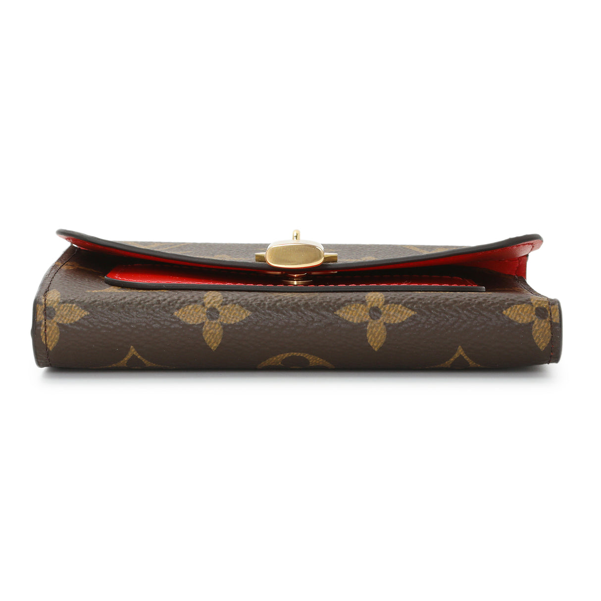 Louis Vuitton Monogram Coquelicot Flower Lock Compact Wallet Accessories Louis Vuitton