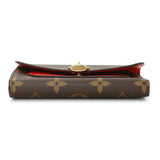 Louis Vuitton Monogram Coquelicot Flower Lock Compact Wallet Accessories Louis Vuitton