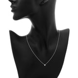 Tiffany & Co. Sterling Silver Diamonds by the Yard Single Diamond Pendant Designer Jewellery Tiffany and Co