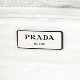 Prada White Re-Nylon Saffiano Medium Backpack with Pouch Handbags Prada