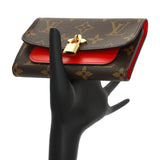 Louis Vuitton Monogram Coquelicot Flower Lock Compact Wallet Accessories Louis Vuitton