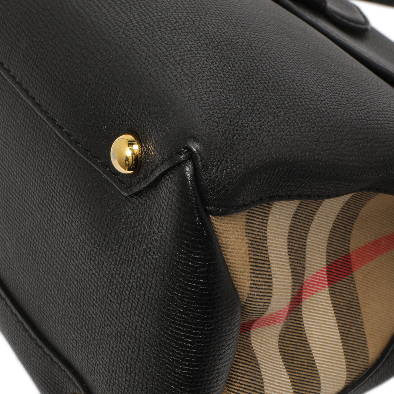 Burberry Black Derby Calfskin House Check Medium Camberley – Modaselle