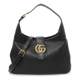 Gucci Black Goatskin Medium Aphrodite Shoulder Bag Handbags Gucci