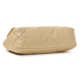 Chanel Beige Quilted Lambskin Medium 19 Flap