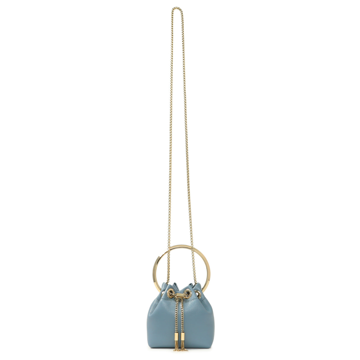 Jimmy Choo Blue Lambskin Micro Bon Bon Bag