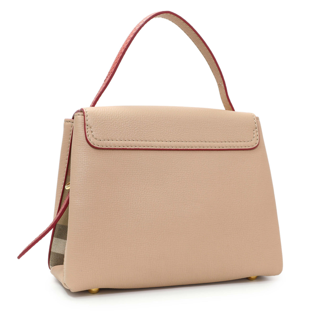 Burberry Beige Red Derby Calfskin Snakeskin House Check Small Camberley Handbags Burberry