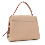 Burberry Beige Red Derby Calfskin Snakeskin House Check Small Camberley Handbags Burberry