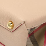 Burberry Beige Red Derby Calfskin Snakeskin House Check Small Camberley Handbags Burberry