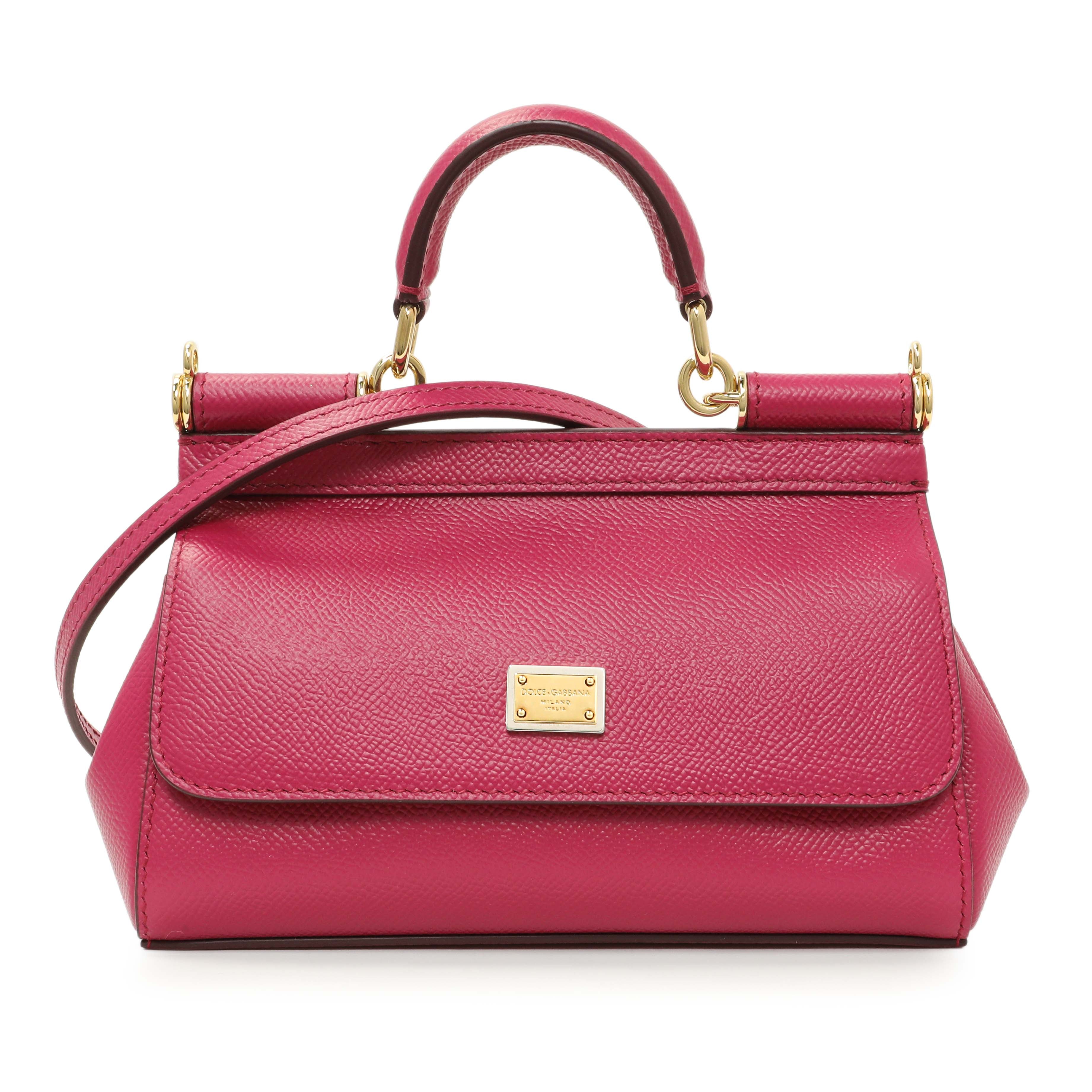 Dolce & Gabbana Fuchsia Dauphine Mini Miss Sicily Bag Dolce & Gabbana Fuchsia Dauphine Mini Miss Sicily Bag