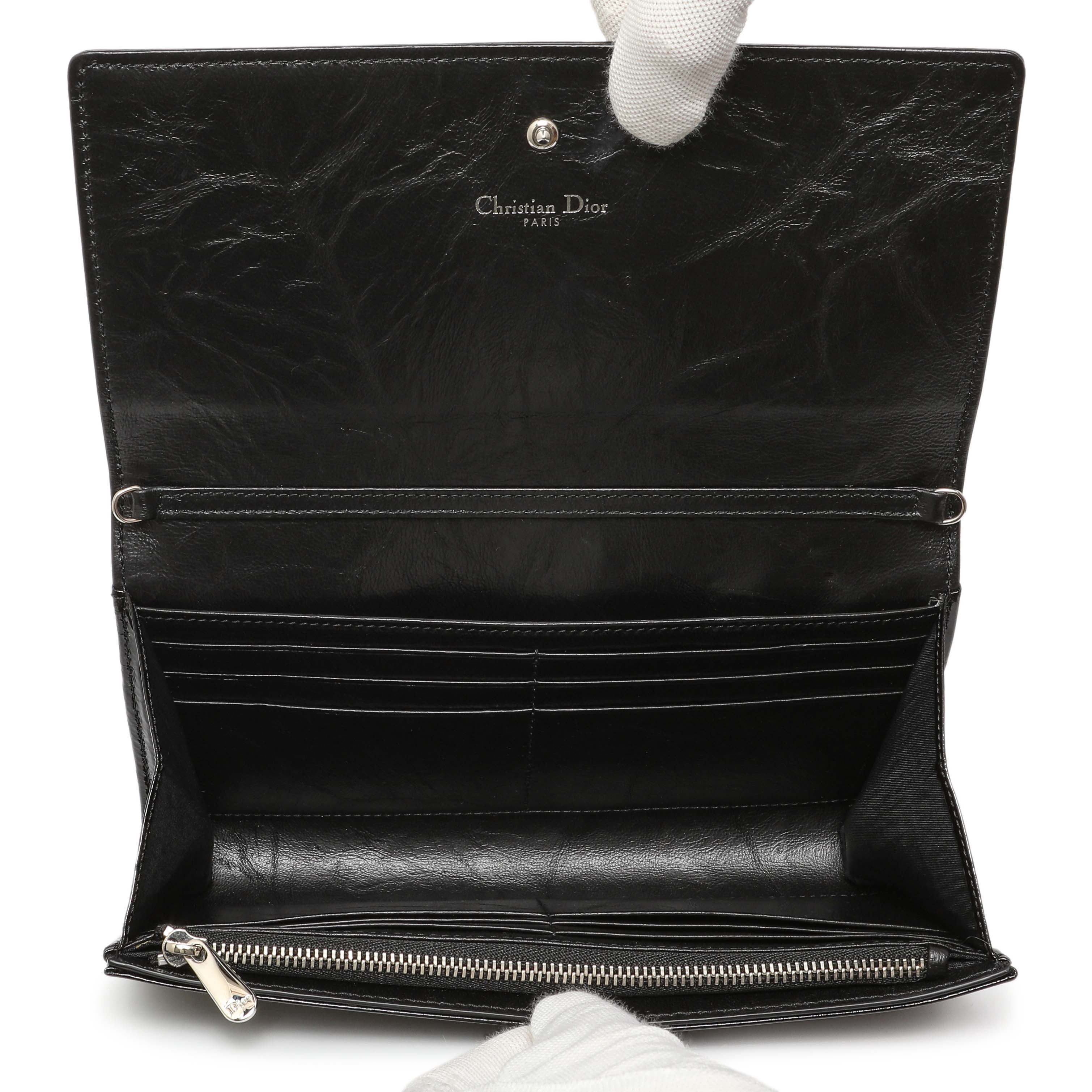 Christian Dior Black Patent Diorama Croisiere Chain Wallet – Modaselle