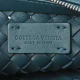 Bottega Veneta Teal Intrecciato Nappa Mini Pouch with Strap Handbags Bottega Veneta