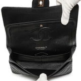 Chanel Black Quilted Caviar Medium Classic Double Flap