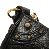 Balenciaga Black Crocodile Embossed Le Cagole Shoulder Bag XS