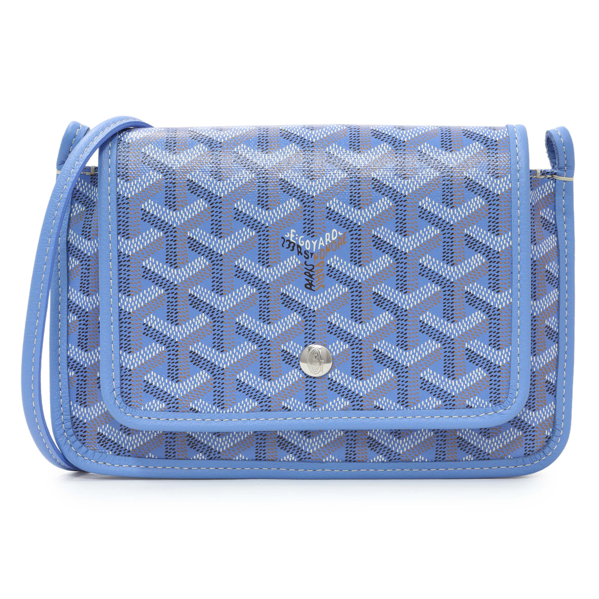 -temp- Goyard Blue Goyardine Plumet Wallet Clutch Entrupy#W6Y4VCH Modaselle