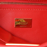 Fendi Orange Shearling FF Mini Peekaboo Iconic Satchel