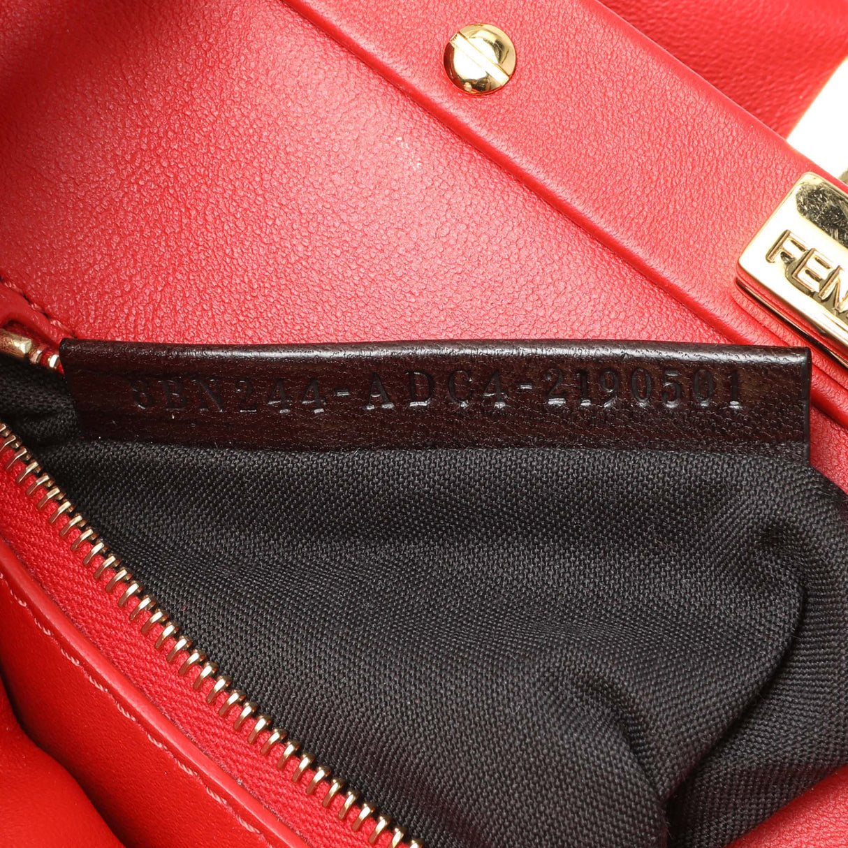 Fendi Orange Shearling FF Mini Peekaboo Iconic Satchel