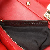 Fendi Orange Shearling FF Mini Peekaboo Iconic Satchel