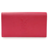 Saint Laurent Lipstick Fuchsia Calfskin Monogram Large Belle De Jour Clutch
