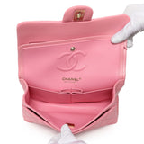 Chanel Pink Quilted Lambskin Small Double Flap Handbags Chanel