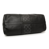 Louis Vuitton Black Taigarama Keepall Bandouliere 50