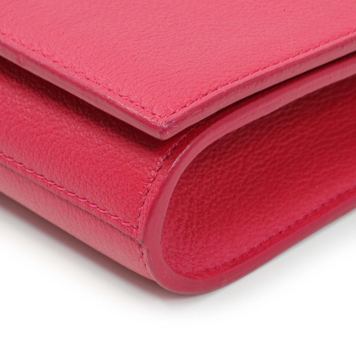 Saint Laurent Lipstick Fuchsia Calfskin Monogram Large Belle De Jour Clutch