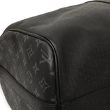 Louis Vuitton Black Taigarama Keepall Bandouliere 50